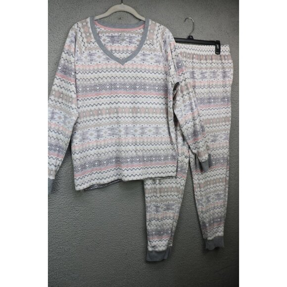 Cuddl Duds Other - Cuddl Duds Long Sleeve Soft Pajama Set-Large-Pockets